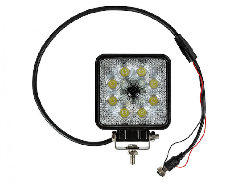 Image of Square LED Flood Light with Built-In Backup Camera from Buyers Products. Part number: 8883111