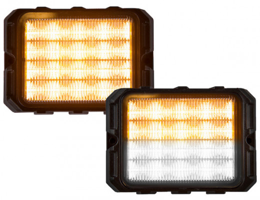 Image of 4.75 Inch Amber/Clear 16 LED Strobe Light from Buyers Products. Part number: 8890202