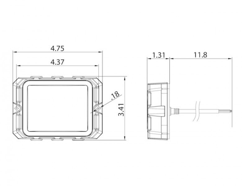 Image of 4.75 Inch Amber/Clear 16 LED Strobe Light from Buyers Products. Part number: 8890202