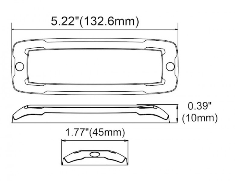 Image of Ultra Thin Wide Angle 5 Inch Amber LED Strobe Light from Buyers Products. Part number: 8890300