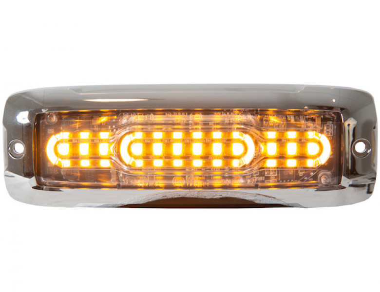 Image of Ultra Thin Wide Angle 5 Inch Amber LED Strobe Light from Buyers Products. Part number: 8890300