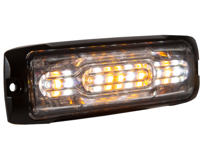 Image of Ultra Thin Wide Angle 5 Inch Amber/Clear LED Strobe Light from Buyers Products. Part number: 8890302