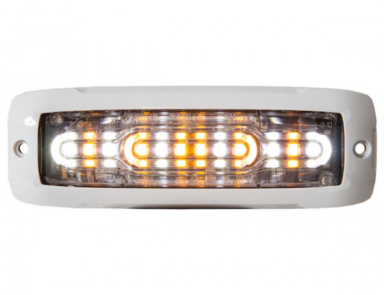 Image of Ultra Thin Wide Angle 5 Inch Amber/Clear LED Strobe Light from Buyers Products. Part number: 8890302