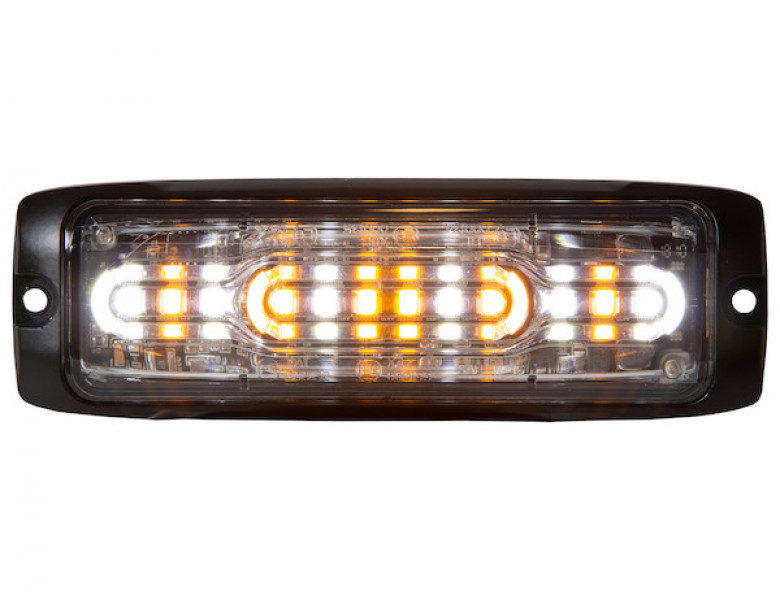 Image of Ultra Thin Wide Angle 5 Inch Amber/Clear LED Strobe Light from Buyers Products. Part number: 8890302