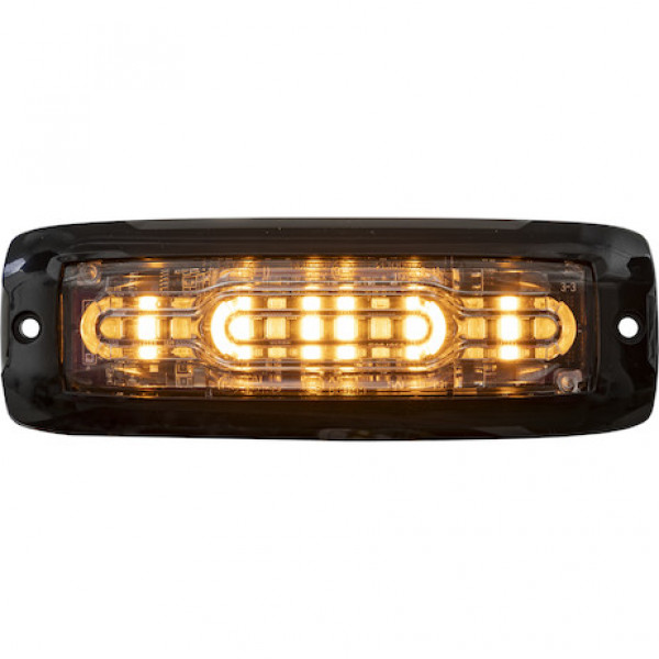 Image of Ultra Thin Wide Angle 5 Inch Amber/Clear LED Strobe Light from Buyers Products. Part number: 8890302