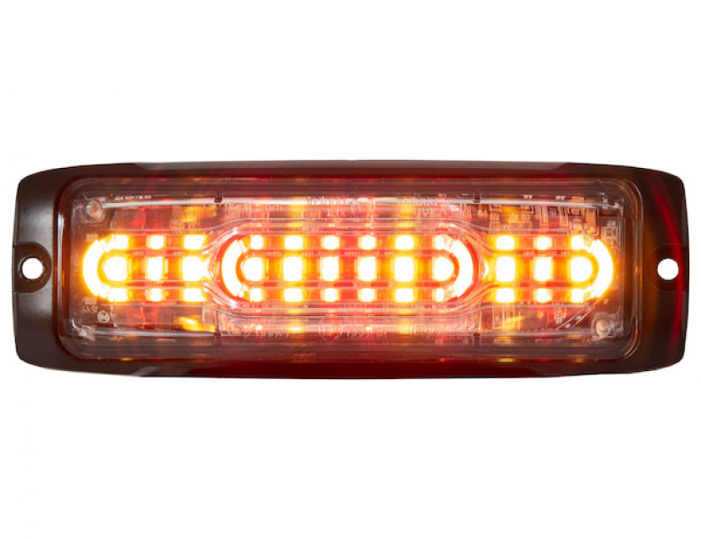 Image of Ultra Thin Wide Angle 5 Inch Clear/Red LED Strobe Light from Buyers Products. Part number: 8890307