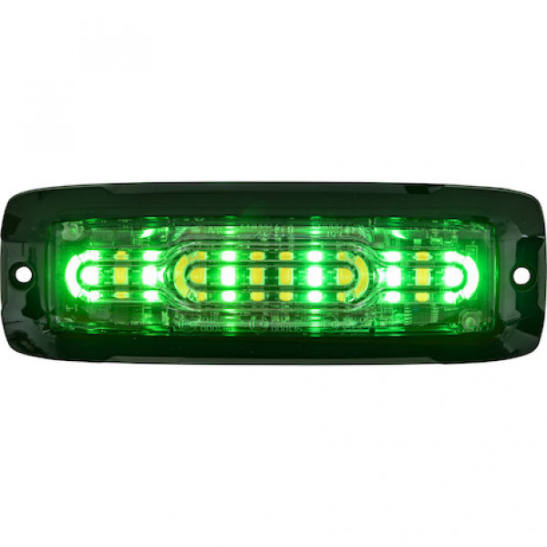 Image of Ultra Thin Wide Angle 5 Inch Amber/Green LED Strobe Light from Buyers Products. Part number: 8890310