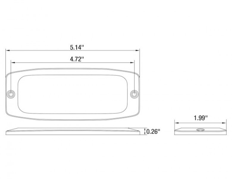 Image of Amber Dual Row Ultra Thin 5 Inch LED Strobe Light from Buyers Products. Part number: 8890400