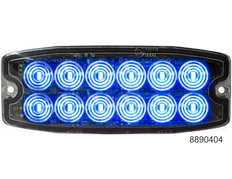 Image of Blue Dual Row Ultra Thin 5 Inch LED Strobe Light from Buyers Products. Part number: 8890404