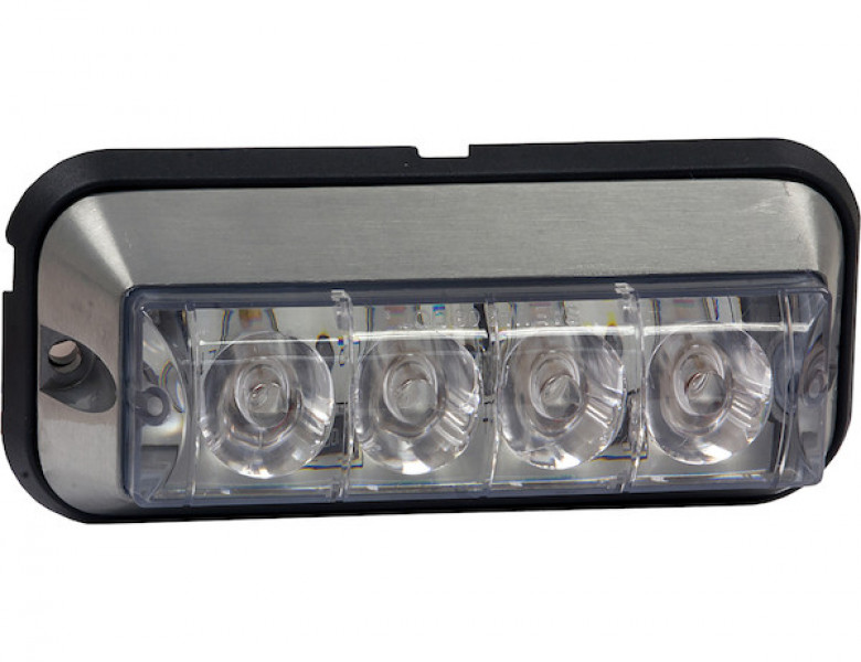 Image of Clear Raised 5 Inch LED Strobe Light from Buyers Products. Part number: 8891006