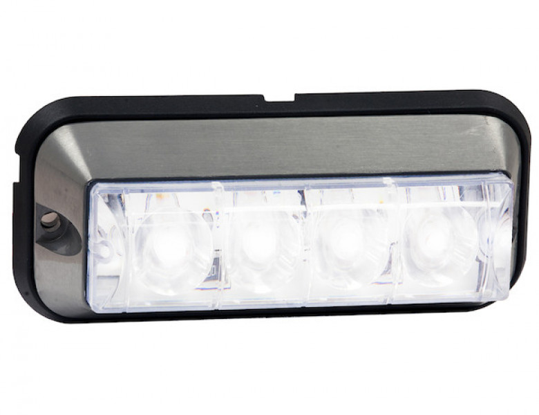 Image of Clear Raised 5 Inch LED Strobe Light from Buyers Products. Part number: 8891006