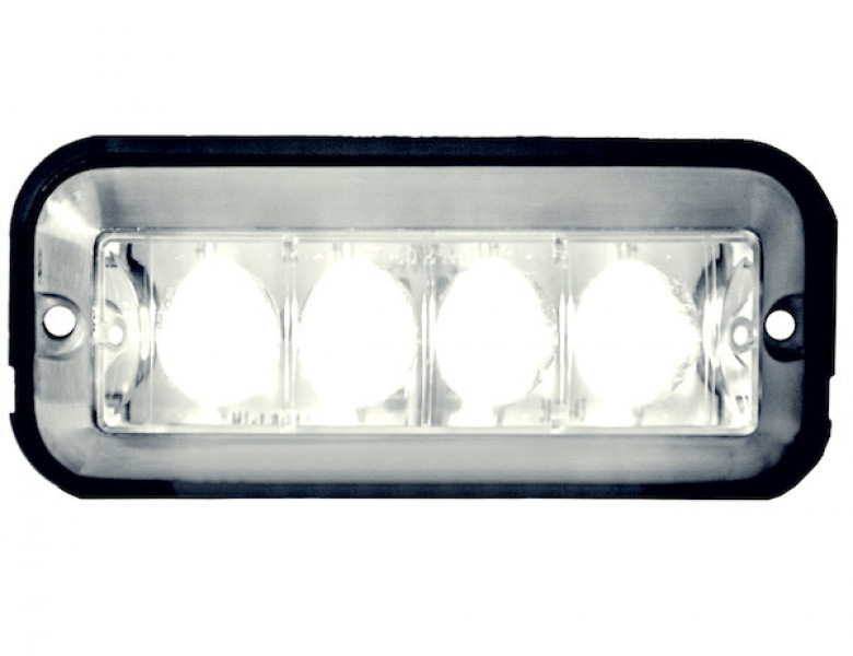 Image of Clear Raised 5 Inch LED Strobe Light from Buyers Products. Part number: 8891006