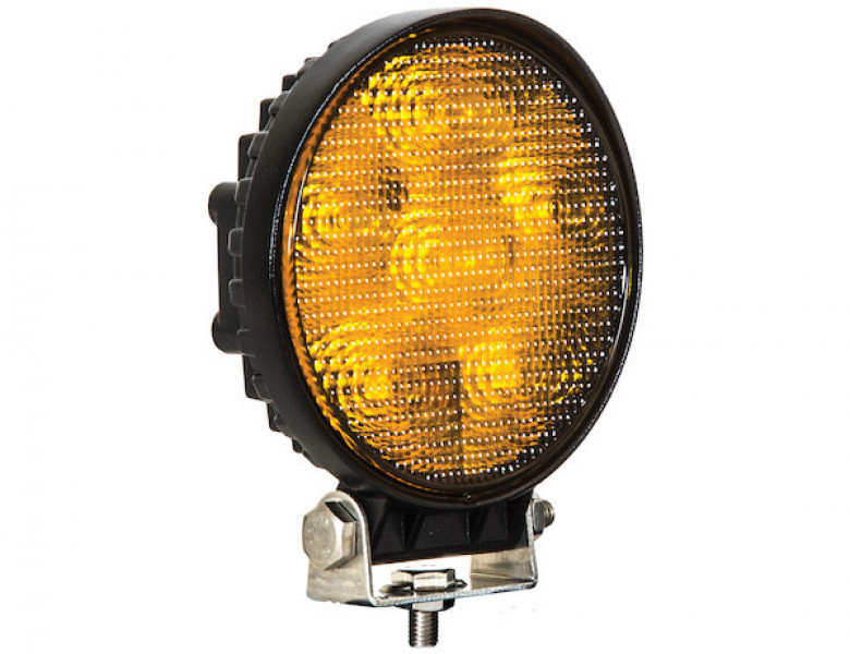 Image of Post-Mounted 4.5 Inch Amber LED Strobe Light from Buyers Products. Part number: 8891015