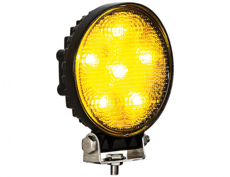 Image of Post-Mounted 4.5 Inch Amber LED Strobe Light from Buyers Products. Part number: 8891015