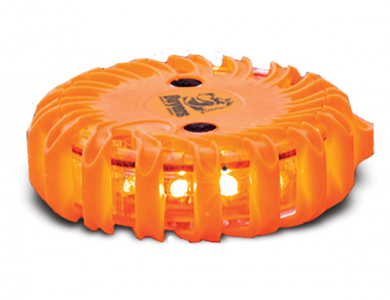 Image of 4 Inch Amber Round Rechargeable Road Strobe/Flare With 16 LED from Buyers Products. Part number: 8891016