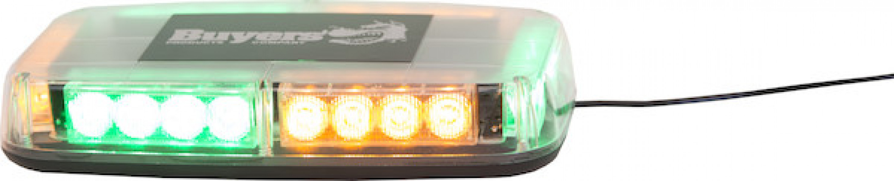 Image of 11 Inch Rectangular Multi-Mount Amber/Green LED Mini Light Bar from Buyers Products. Part number: 8891049