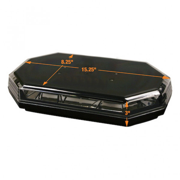 Image of 15 Inch Octagonal LED Mini Light Bar - Amber from Buyers Products. Part number: 8891060