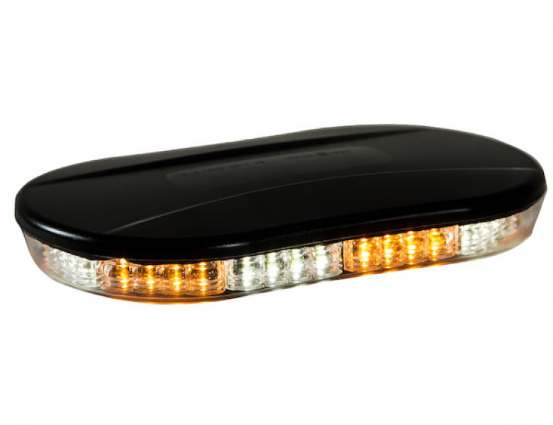 Image of Class 1 Low Profile Oval Mini Light Bar - Amber/Clear from Buyers Products. Part number: 8891082