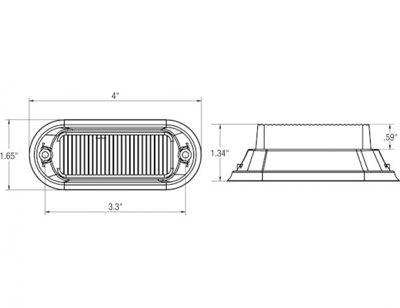 Image of 4 Inch Amber LED Strobe Light from Buyers Products. Part number: 8891120