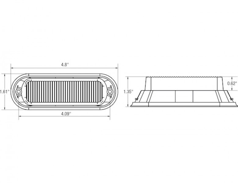 Image of 5 Inch Amber LED Mini Strobe Light from Buyers Products. Part number: 8891130