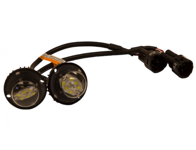 Image of 15 Foot Clear Bolt-On Hidden Strobe Kits With In-Line Flashers With 6 LED from Buyers Products. Part number: 8891215