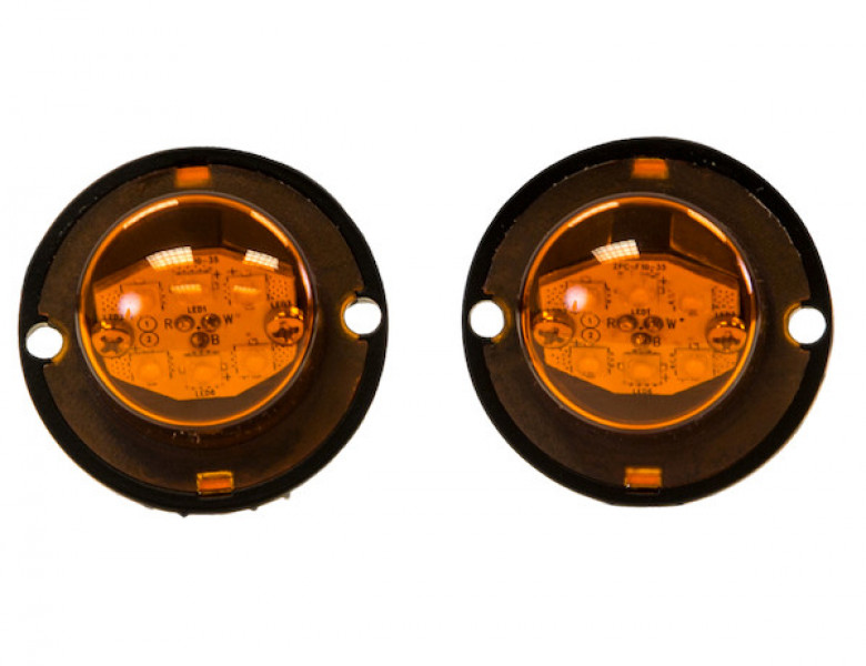 Image of 15 Foot Amber Bolt-On Hidden Strobe Kits With In-Line Flashers With 6 LED from Buyers Products. Part number: 8891216