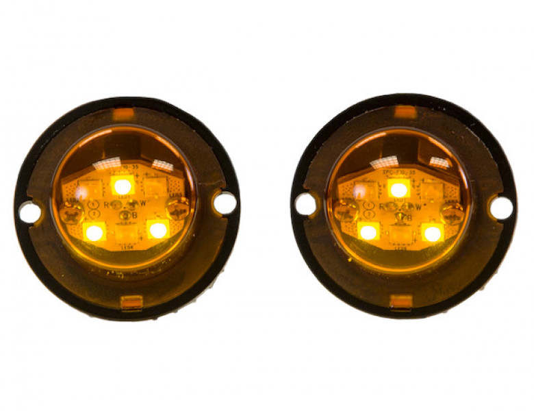 Image of 15 Foot Amber Bolt-On Hidden Strobe Kits With In-Line Flashers With 6 LED from Buyers Products. Part number: 8891216