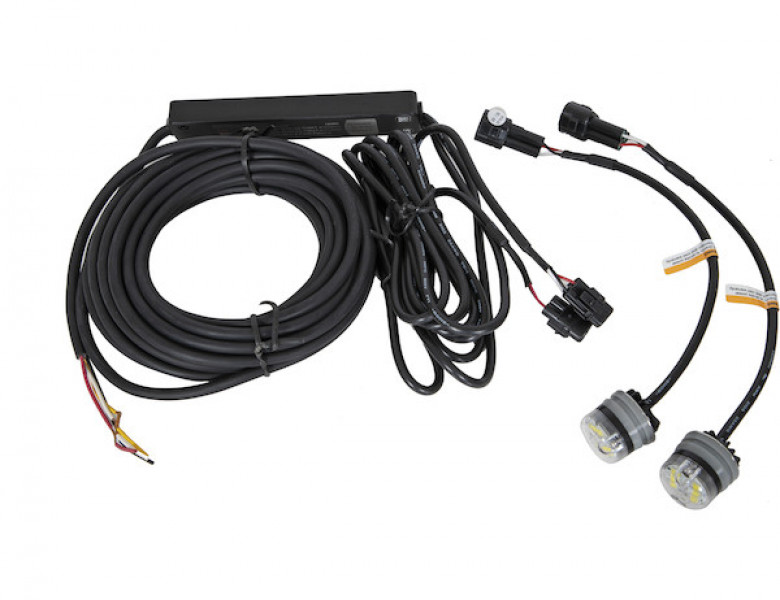 Image of 25 Foot Clear Push-On Hideaway Strobe Kit With In-Line Flashers With 6 LED from Buyers Products. Part number: 8891325