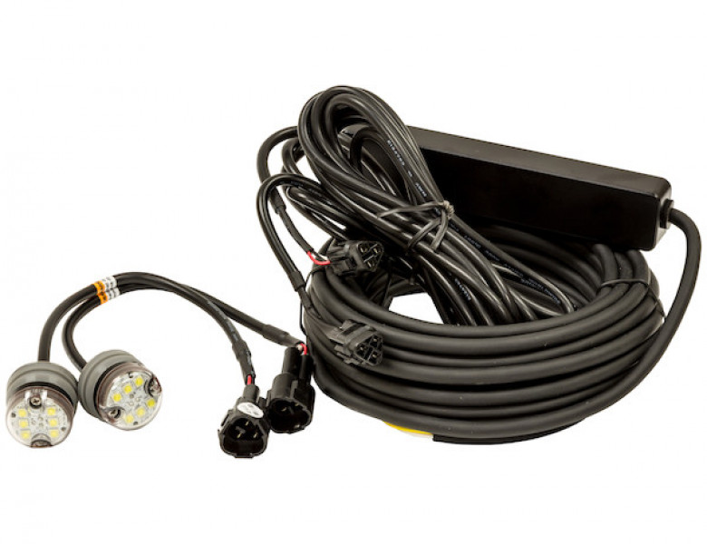 Image of 25 Foot Clear Push-On Hideaway Strobe Kit With In-Line Flashers With 6 LED from Buyers Products. Part number: 8891325