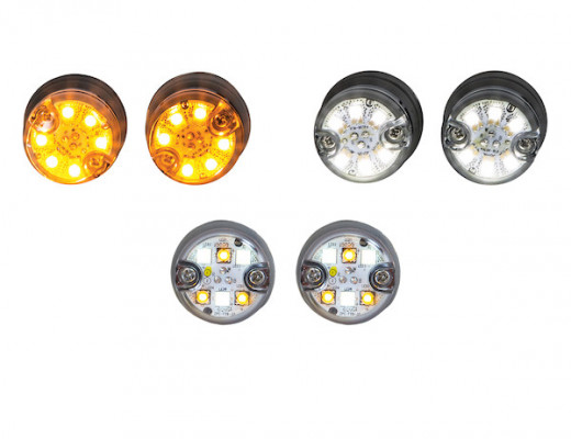 Image of 25 Foot Amber Push-On Hideaway Strobe Kit With In-Line Flashers With 6 LED from Buyers Products. Part number: 8891326