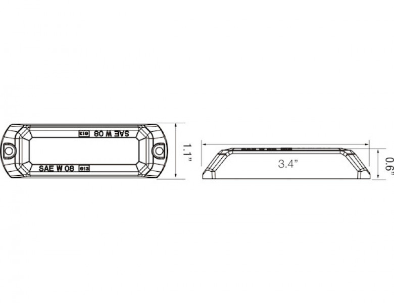 Image of 3.5 Inch Amber LED Strobe Light from Buyers Products. Part number: 8891400