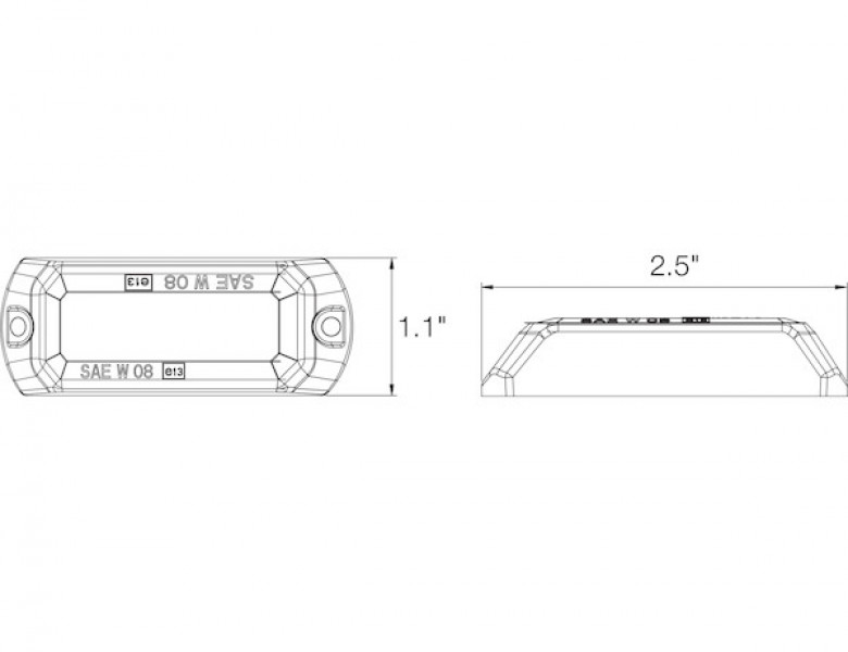 Image of 2.5 Inch Amber LED Strobe Light from Buyers Products. Part number: 8891403