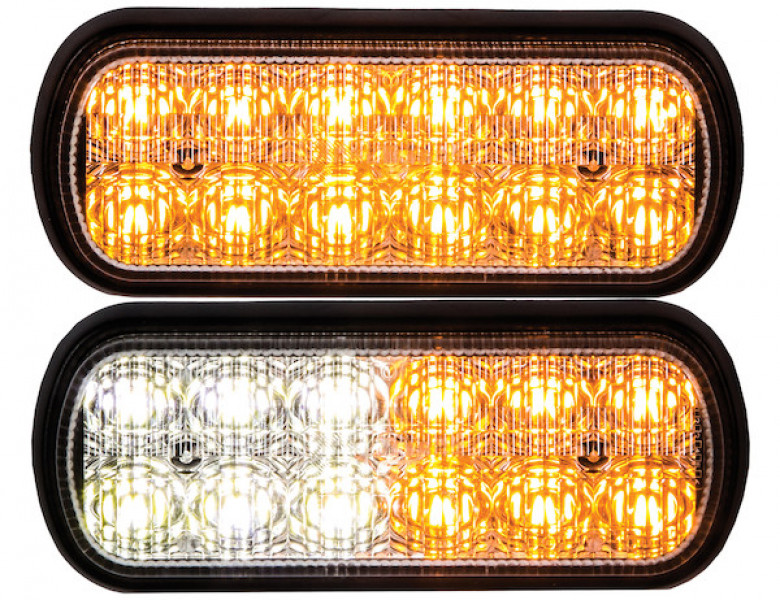 Image of Dual Row 5.5 Inch Amber LED Strobe Light from Buyers Products. Part number: 8891600