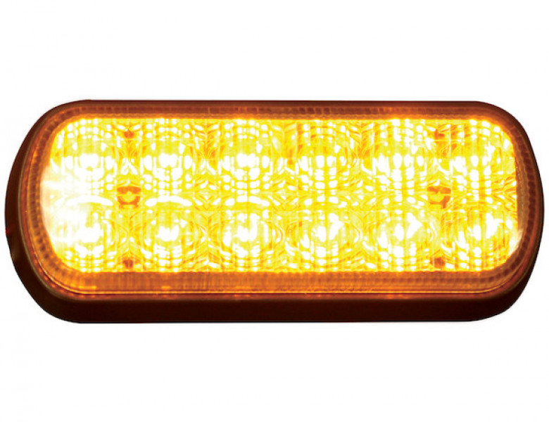 Image of Dual Row 5.5 Inch Amber LED Strobe Light from Buyers Products. Part number: 8891600