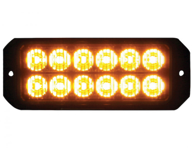 Image of Amber Dual Row 5 Inch LED Strobe Light from Buyers Products. Part number: 8891700