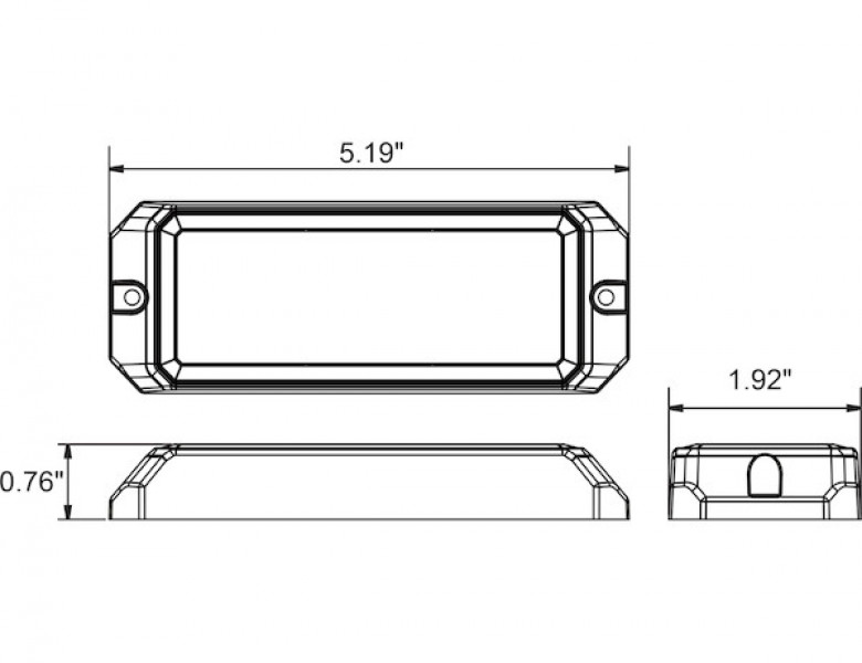 Image of Amber Dual Row 5 Inch LED Strobe Light from Buyers Products. Part number: 8891700