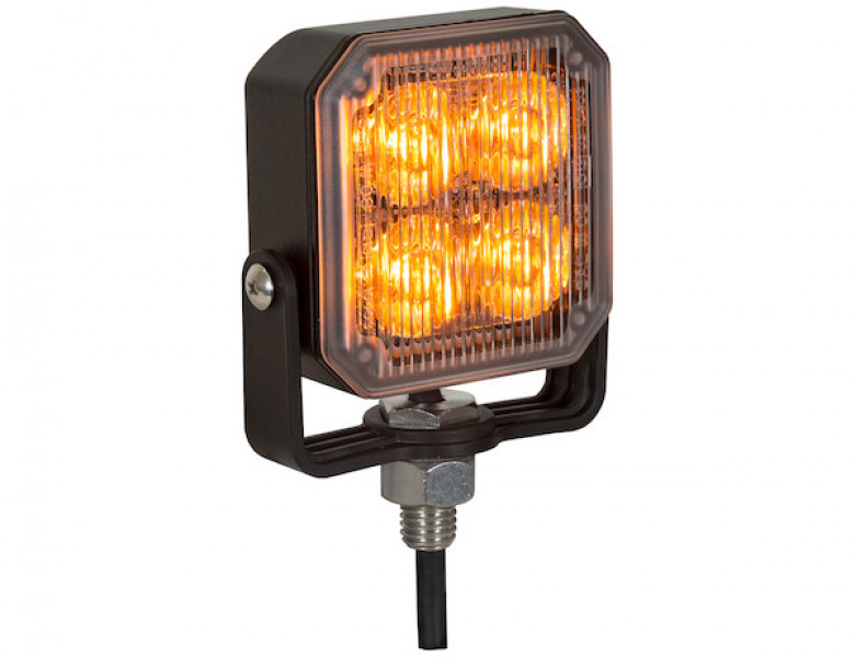 Image of Post-Mounted 3 Inch Amber LED Strobe Light from Buyers Products. Part number: 8891800