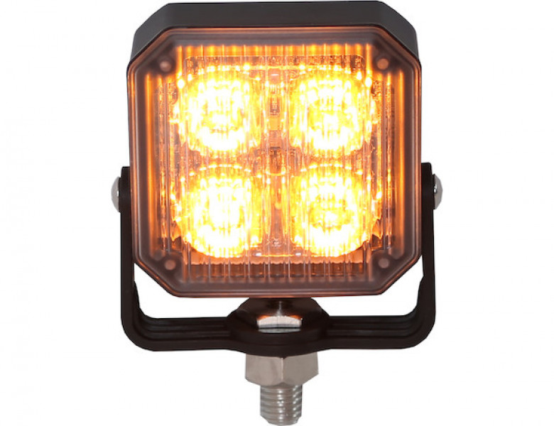 Image of Post-Mounted 3 Inch Amber LED Strobe Light from Buyers Products. Part number: 8891800