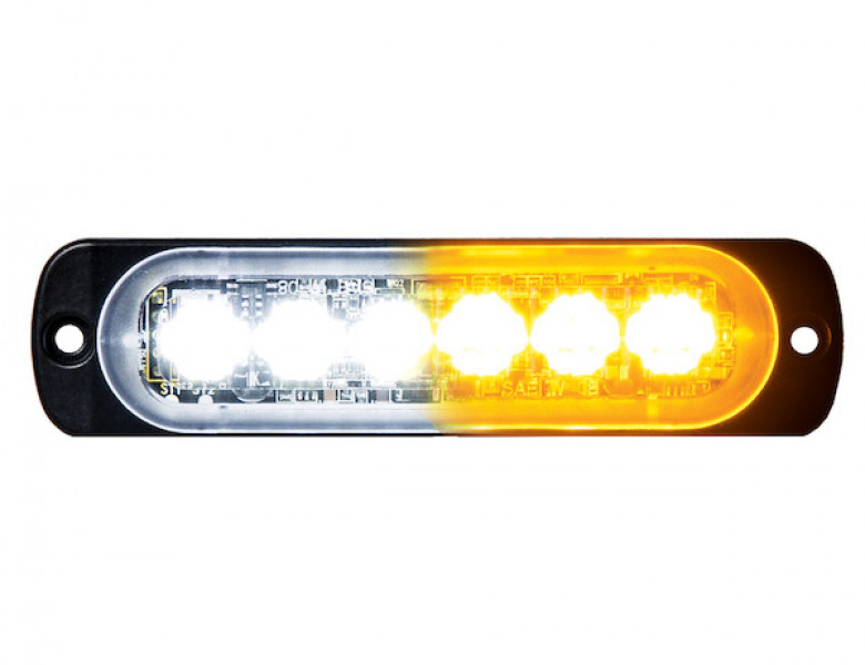 Image of Thin 4.5 Inch Amber Horizontal LED Strobe Light from Buyers Products. Part number: 8891900