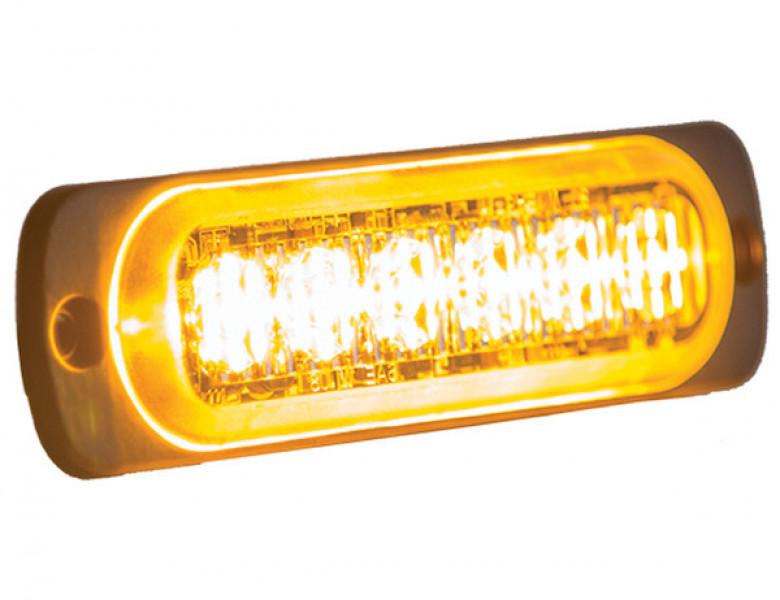 Image of Thin 4.5 Inch Amber Horizontal LED Strobe Light from Buyers Products. Part number: 8891900