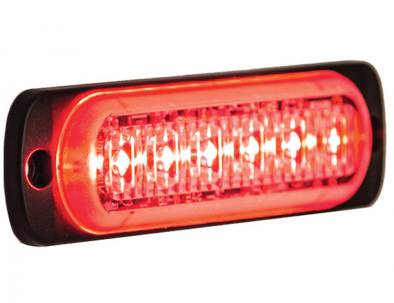 Image of Thin 4.5 Inch Red Horizontal LED Strobe Light from Buyers Products. Part number: 8891903