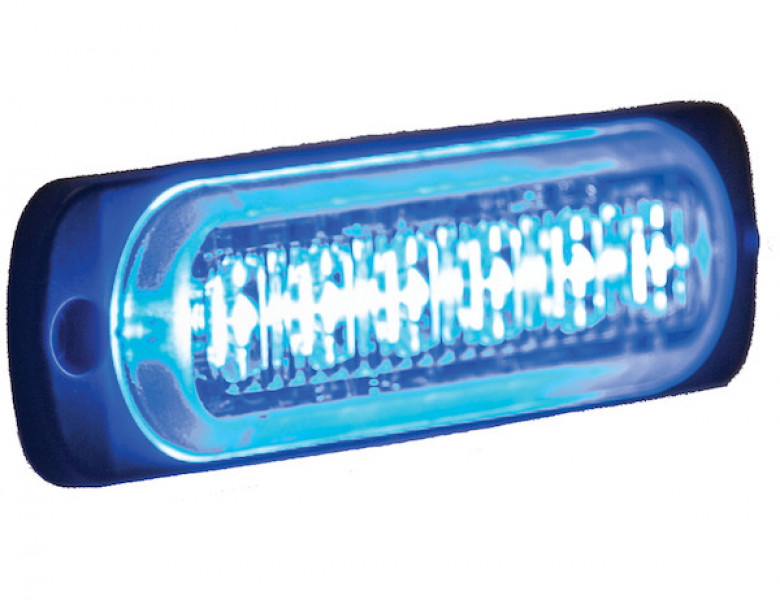 Image of Thin 4.5 Inch Blue Horizontal LED Strobe Light from Buyers Products. Part number: 8891904