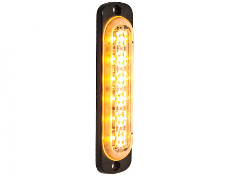 Image of Thin 4.5 Inch Amber Vertical LED Strobe Light from Buyers Products. Part number: 8891910