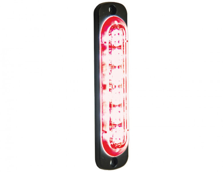 Image of Thin 4.5 Inch Red Vertical LED Strobe Light from Buyers Products. Part number: 8891913