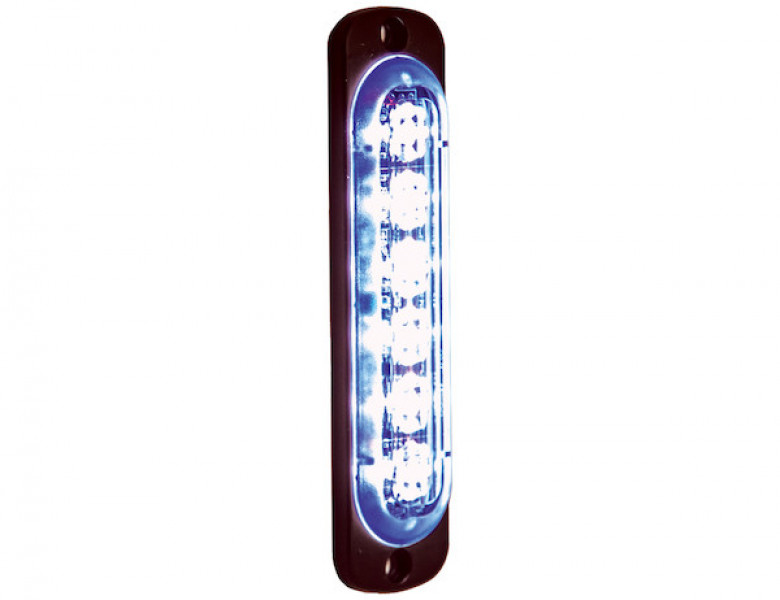 Image of Thin 4.5 Inch Blue Vertical LED Strobe Light from Buyers Products. Part number: 8891914