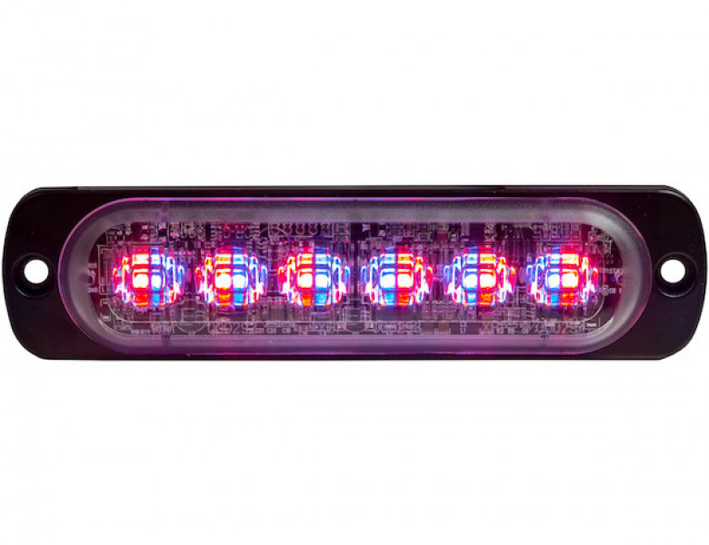 Image of Amber/Clear Dual Color Thin 4.5 Inch Wide LED Strobe Light from Buyers Products. Part number: 8892102