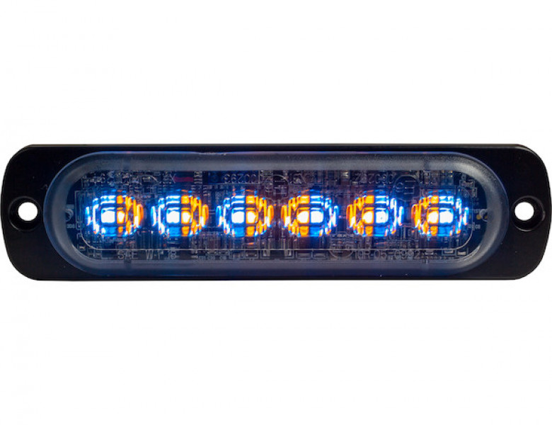 Image of Amber/Clear Dual Color Thin 4.5 Inch Wide LED Strobe Light from Buyers Products. Part number: 8892102