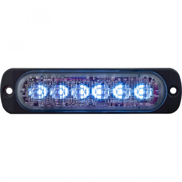 Image of Red/Blue Dual Color Thin 4.5 Inch Wide LED Strobe Light from Buyers Products. Part number: 8892105