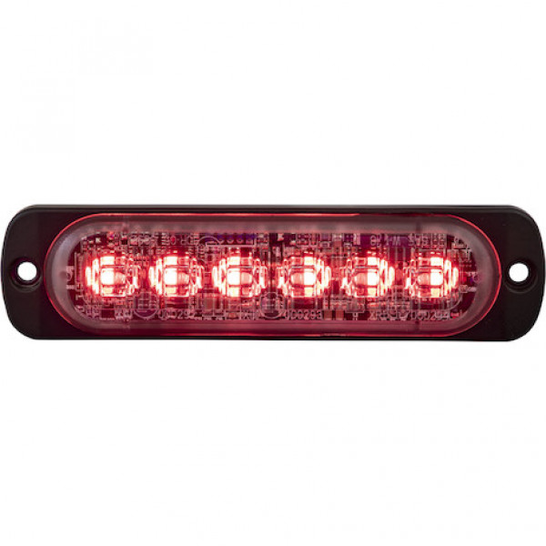 Image of Red/Blue Dual Color Thin 4.5 Inch Wide LED Strobe Light from Buyers Products. Part number: 8892105