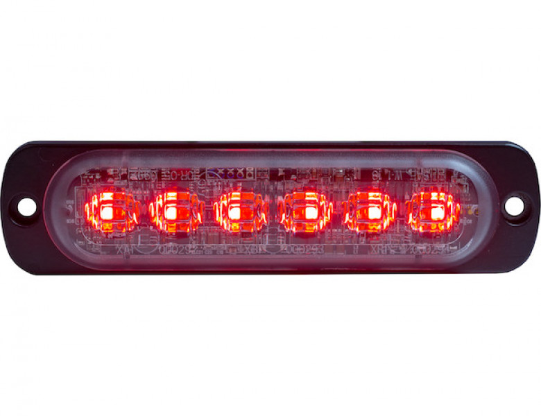 Image of Red/Blue Dual Color Thin 4.5 Inch Wide LED Strobe Light from Buyers Products. Part number: 8892105